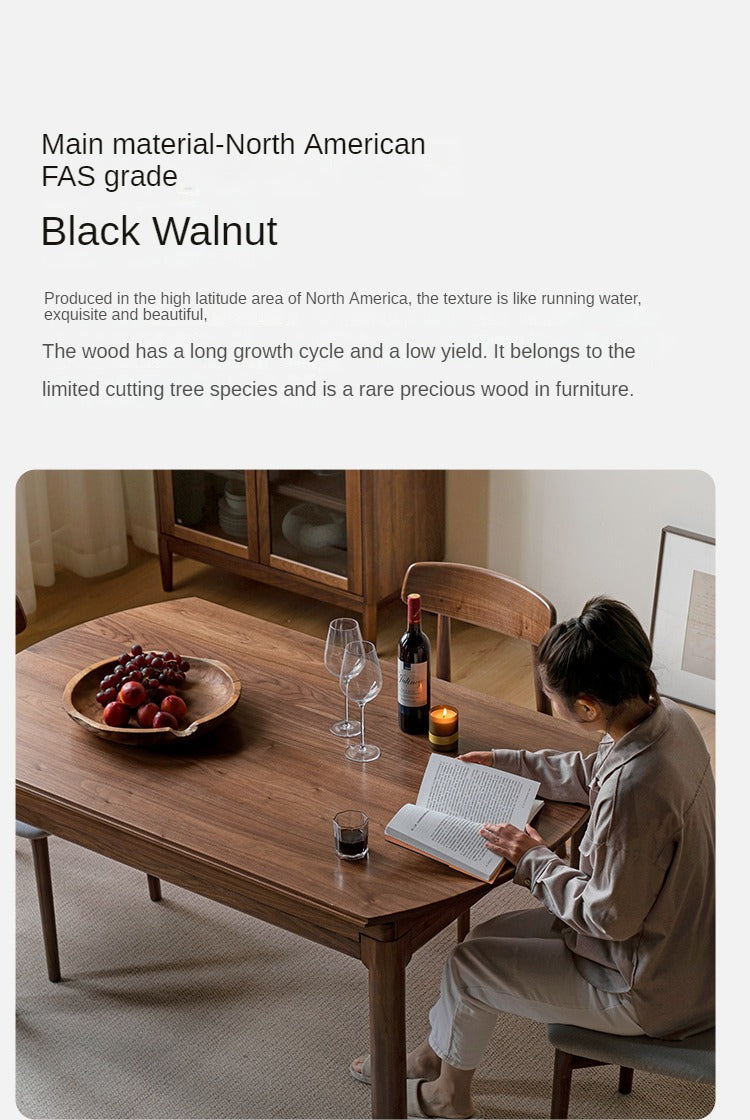 Folding dining table Ash, Black walnut Solid wood"