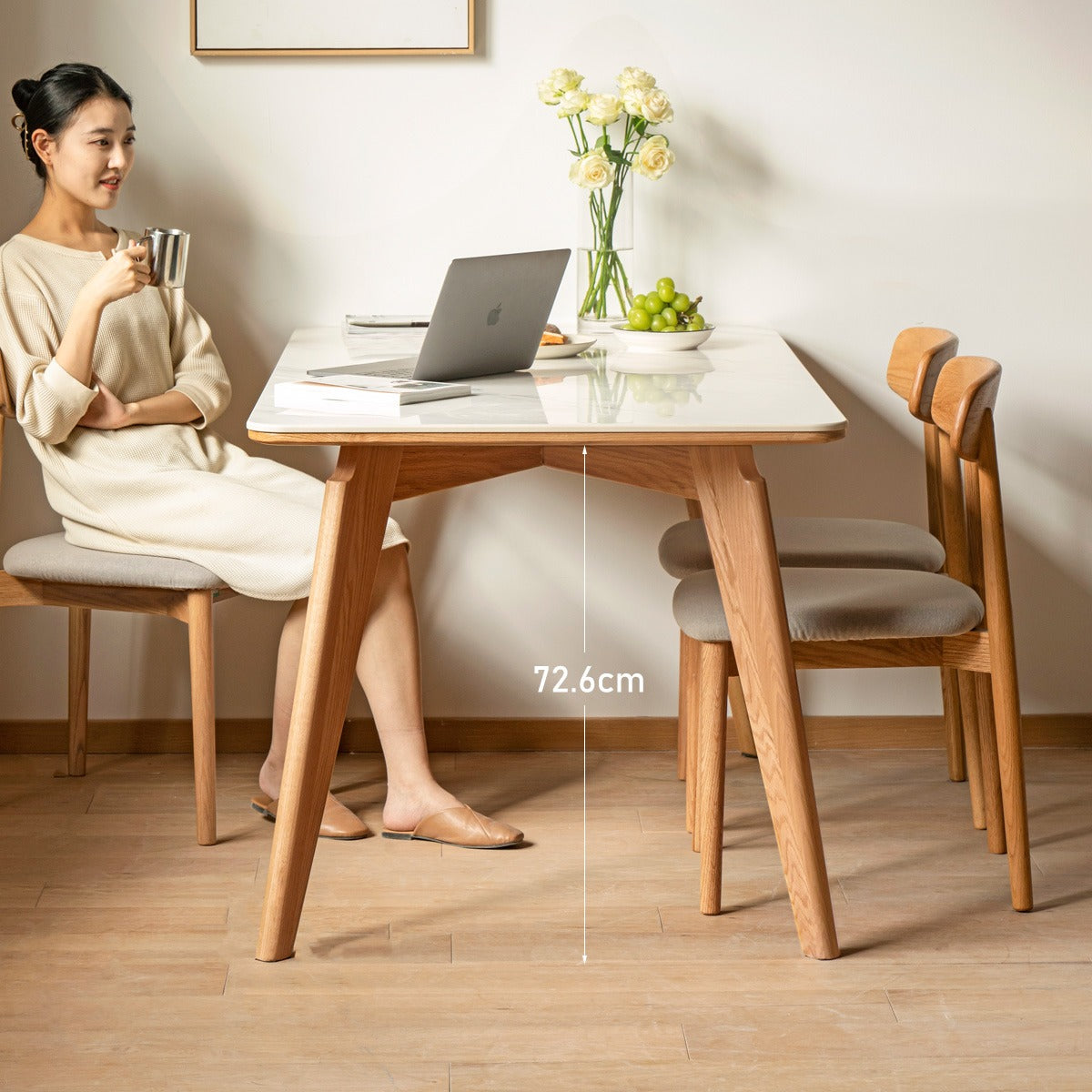 Oak Solid Wood Rock modern dining table