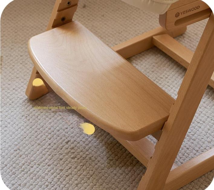 Beech Solid Wood Kid's Adjustable Elevating Chair