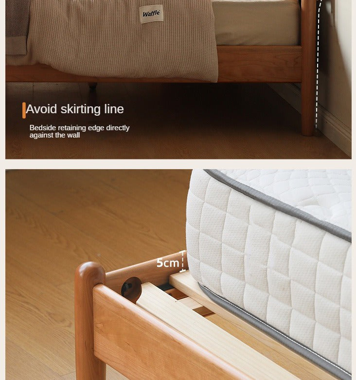 Cherry Solid Wood Bed