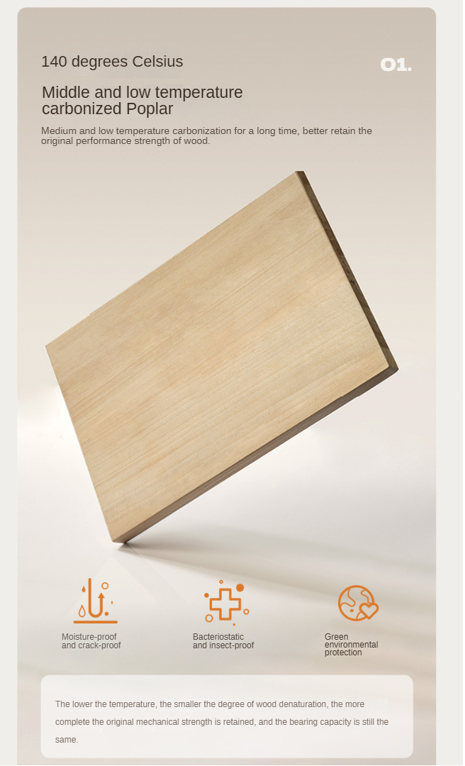 Poplar, Rubber Solid Wood Retro Style Side Cabinets.