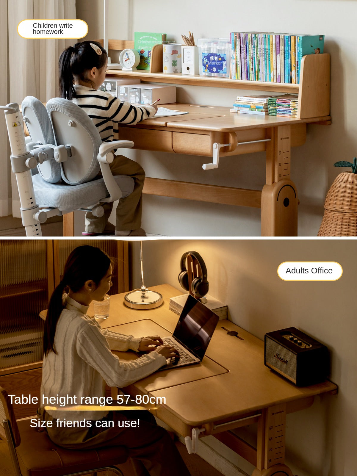 Beech Solid Wood Children's Study Table