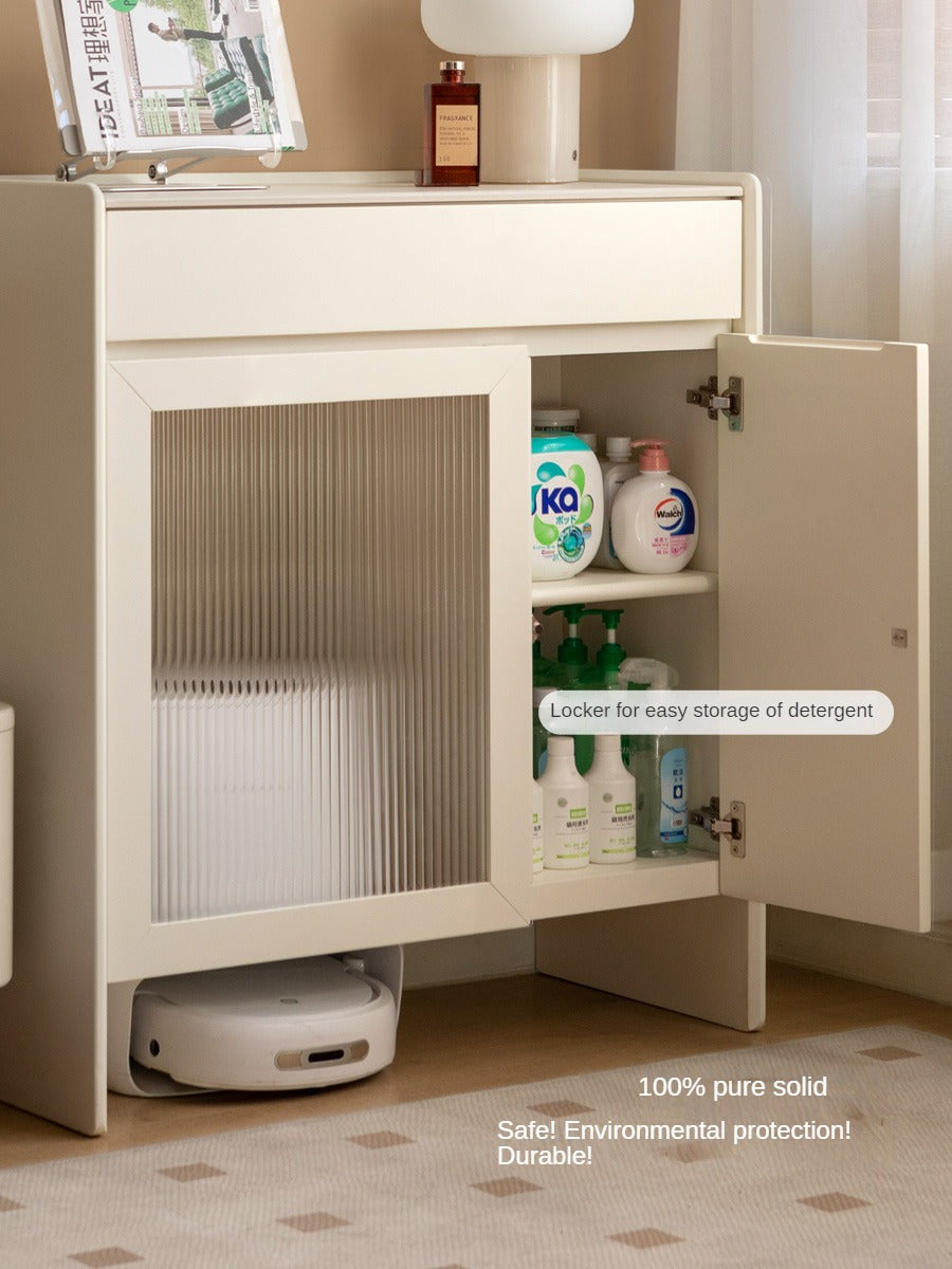 Poplar solid wood side cabinet sweeping machine cabinet-