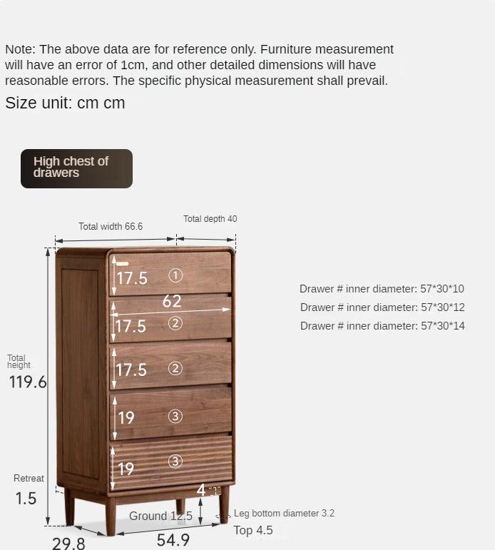 Black Walnut Solid Wood Wall Storage Drawer