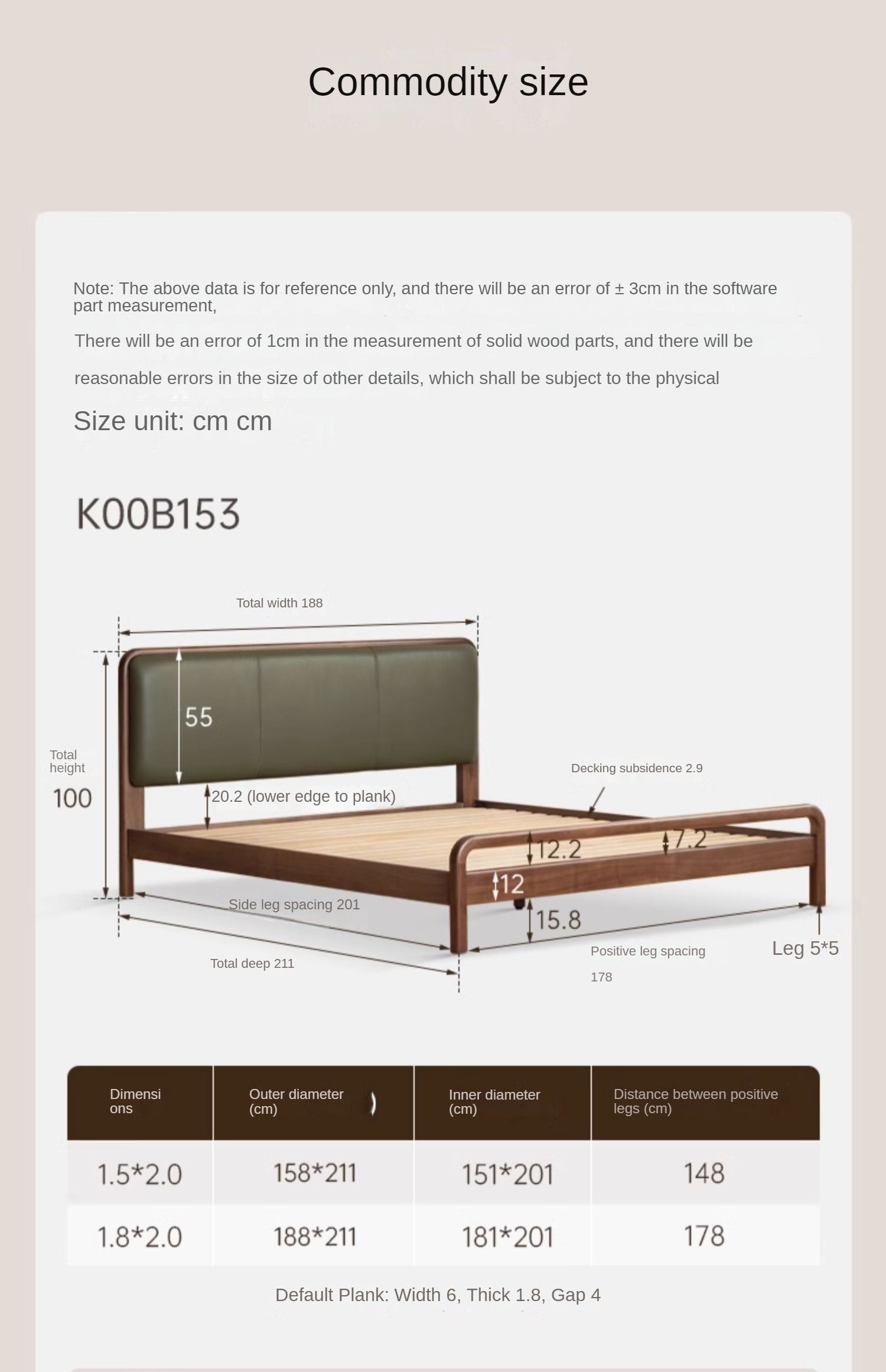 Black walnut solid wood leather bed modern<