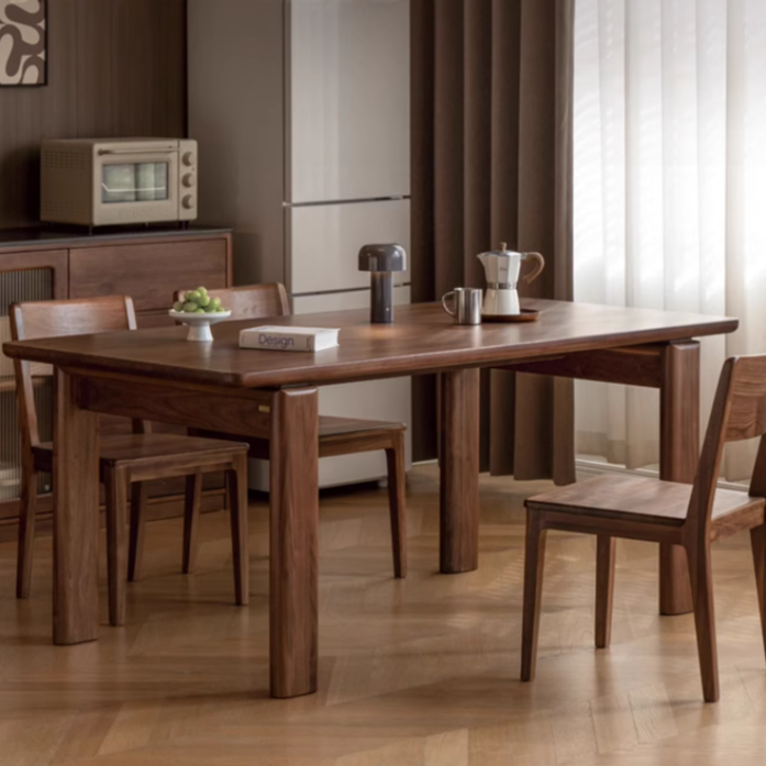 Black Walnut Solid Wood Modern Dining Table