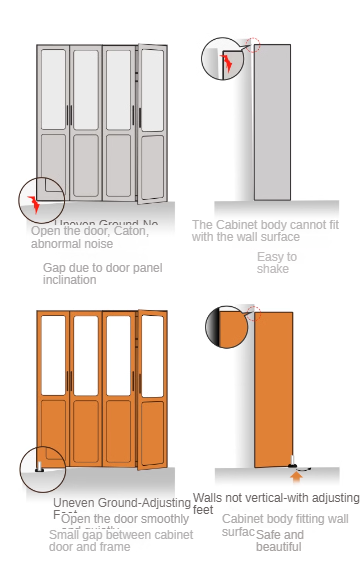 Poplar Solid Wood Modern Retro Style Double Door Wardrobet