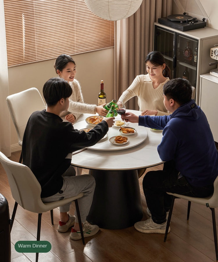 Oak solid wood Rock Plate Round Dining Table