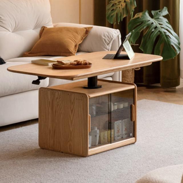 Oak Solid Wood Elevating Modern coffee Table