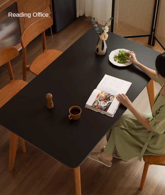 Cherry solid wood retro cherry wood rock plate dining table