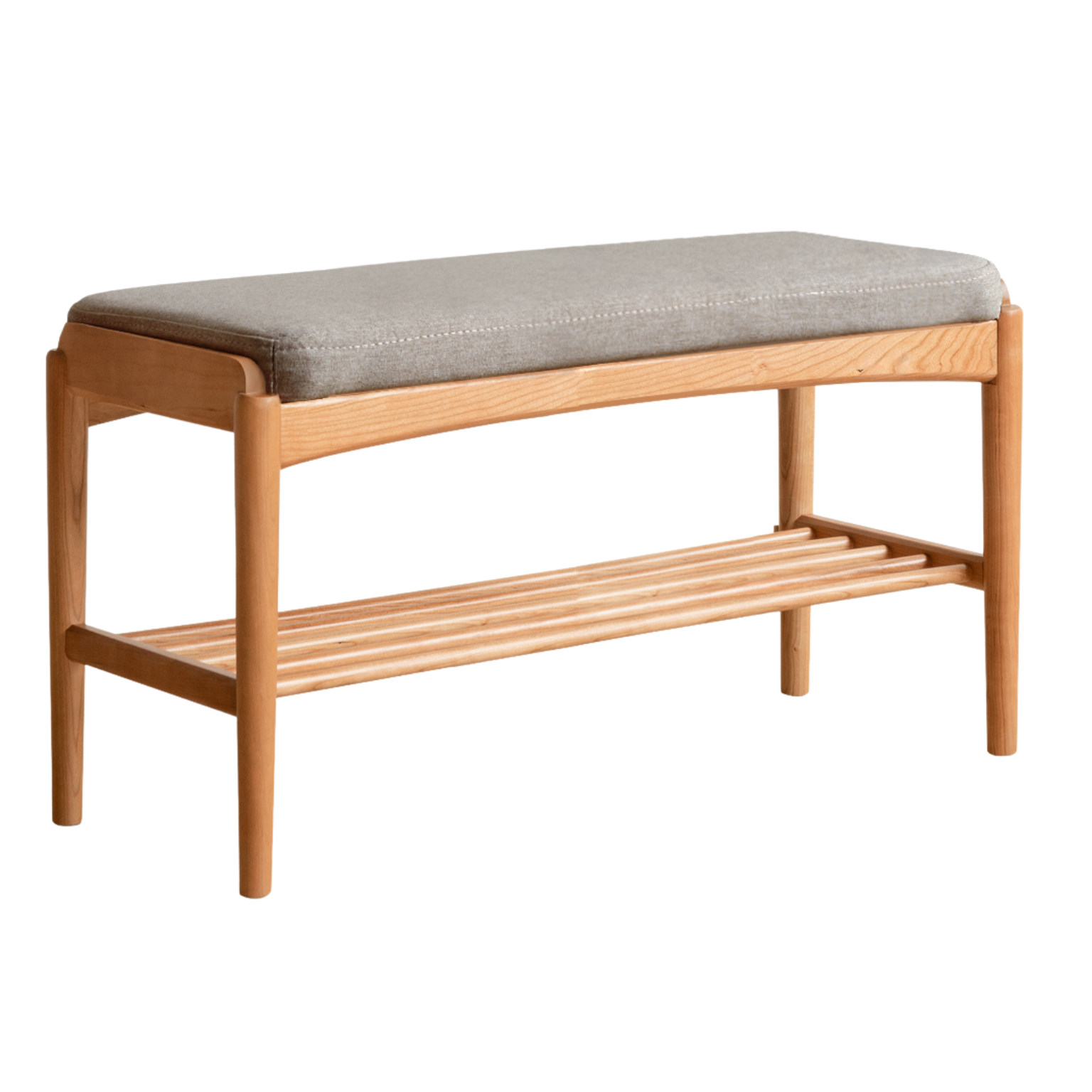 Cherry solid wood Shoe Storage Bench