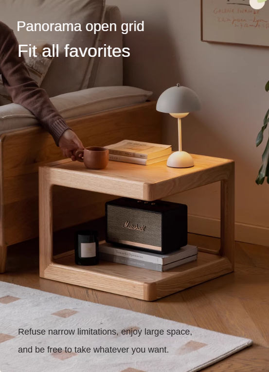 Oak Solid Wood Square Coffee Table