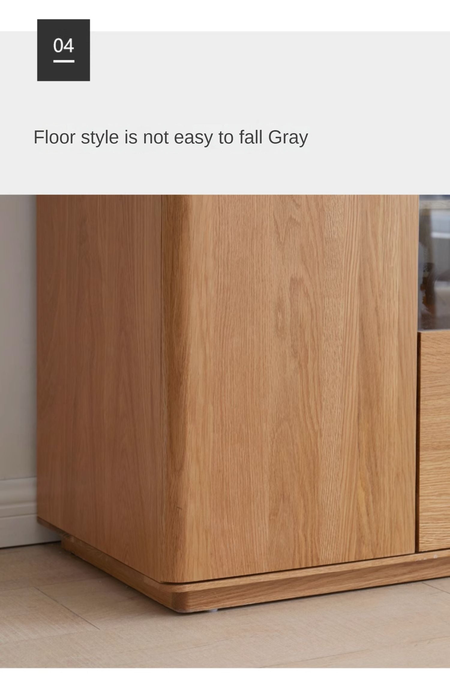 Oak solid wood sideboard high kitchen storage cabinet "