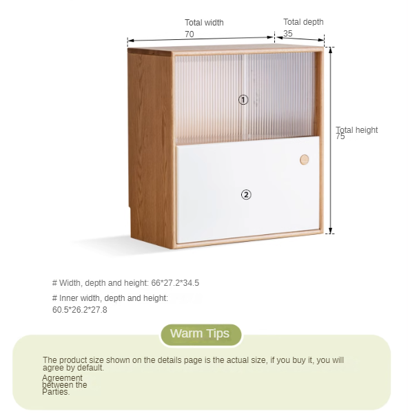 Oak solid wood cream style module combination bookcase