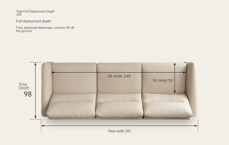 Leather Sofa Reclining Adjustable Electric Sofa