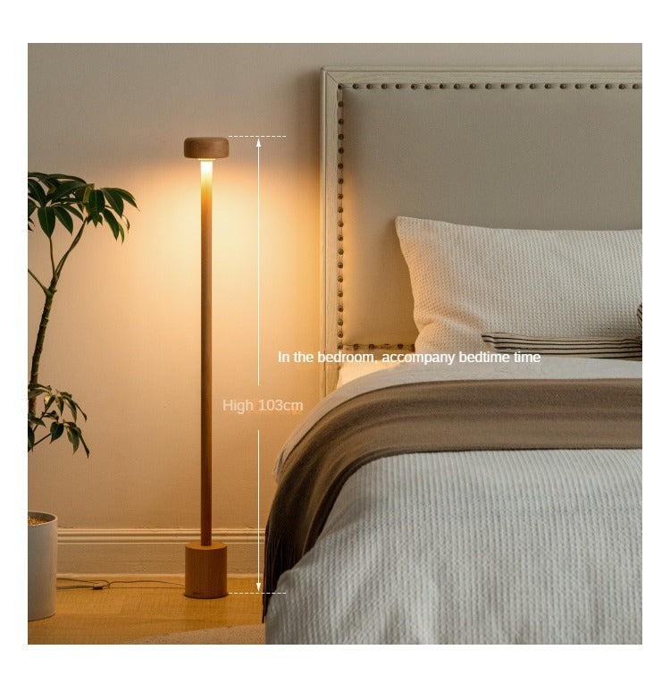 Solid Wood Modern Floor Vertical Atmosphere Lamp