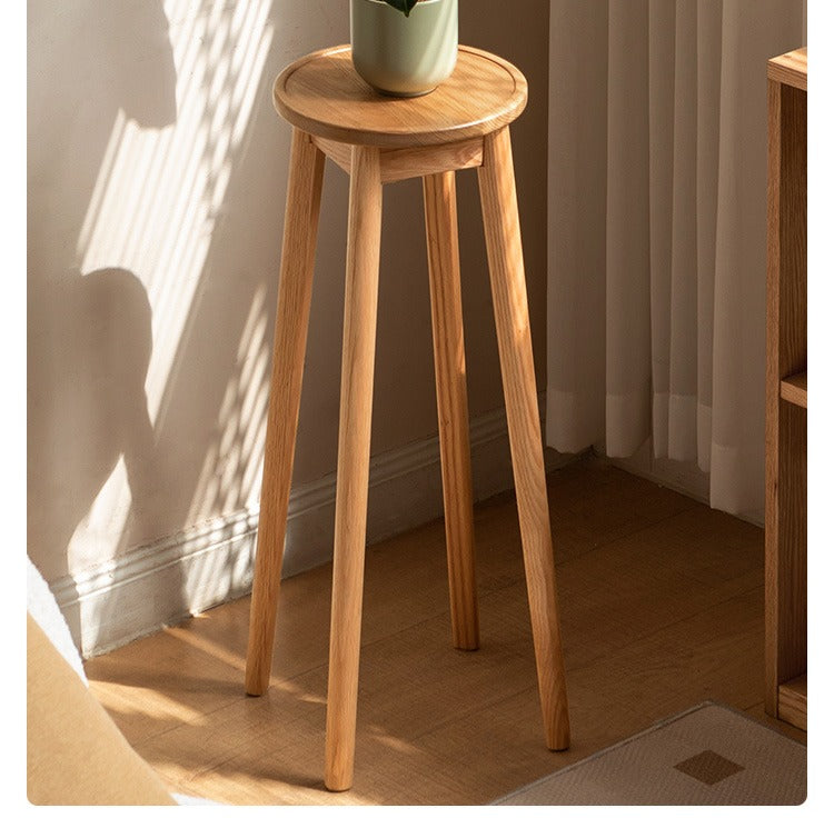 Oak solid wood modern small flower stand