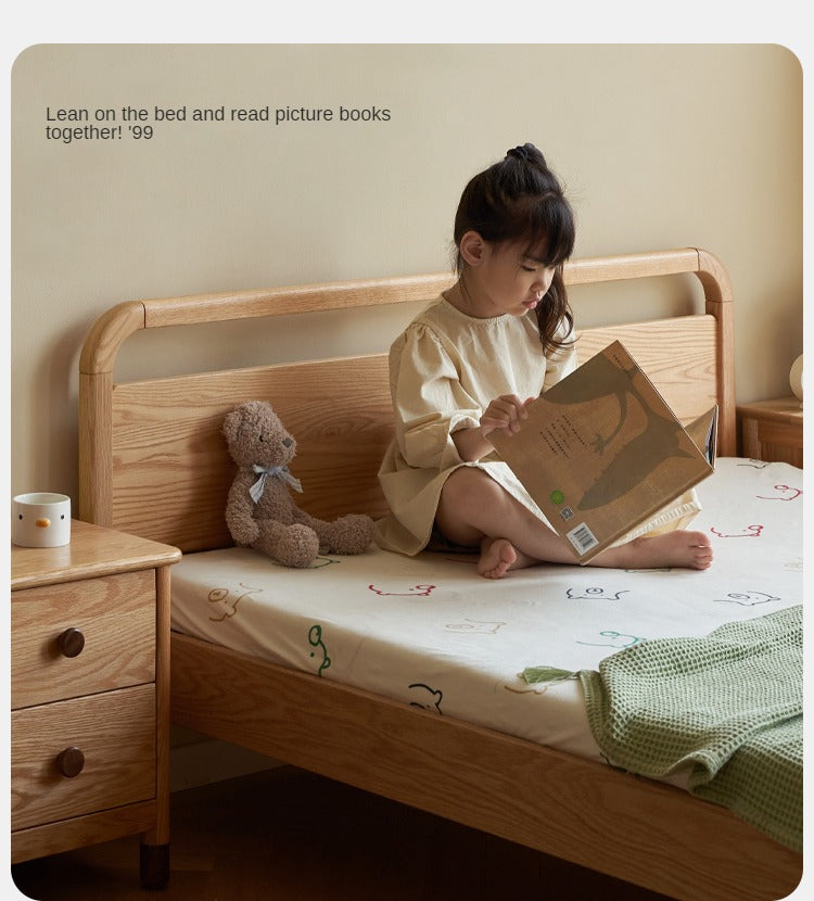 Oak Solid Wood Children's Single Bed