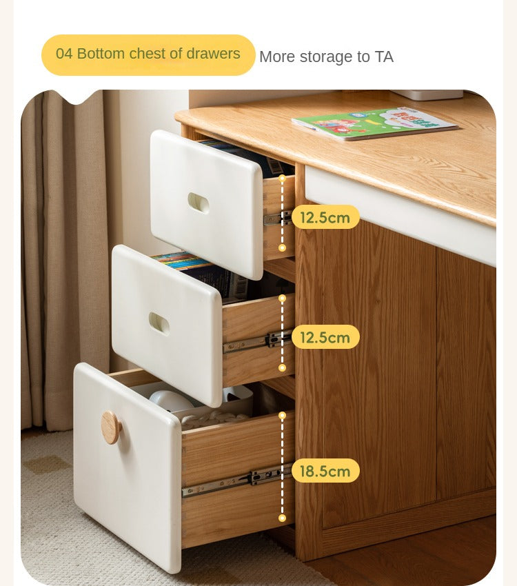 Oak solid wood modern children's study table