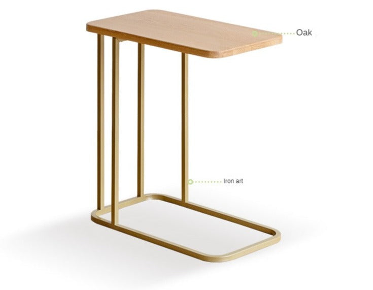 Oak Solid wood Side table-