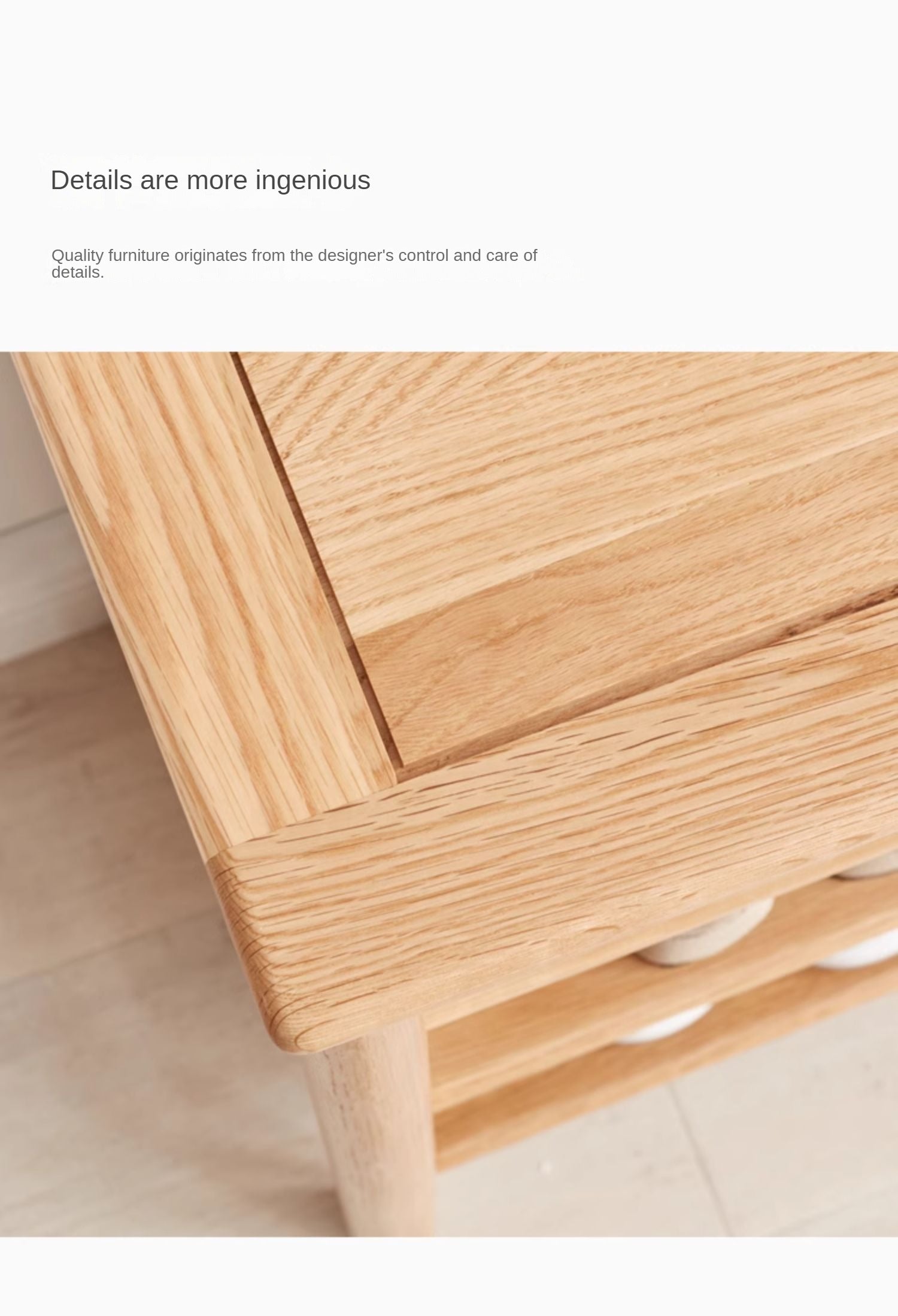 Multi-layer Shoe Storage Bench Oak solid wood-