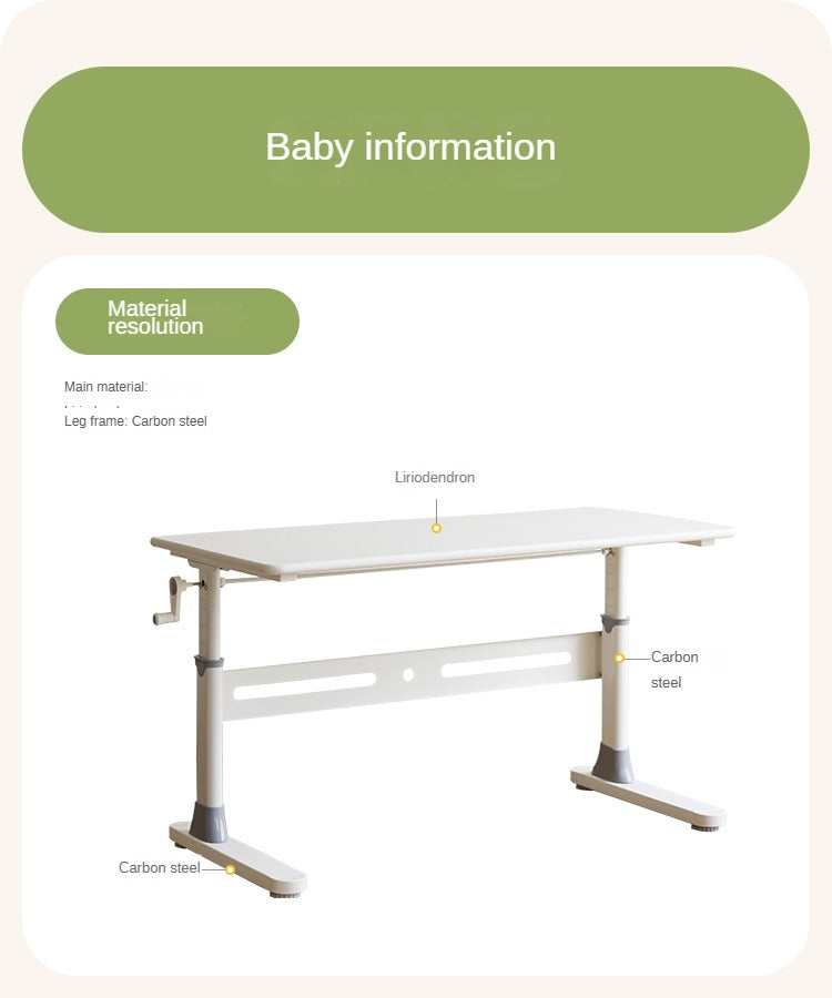 Poplar Solid Wood Kid's Study Table