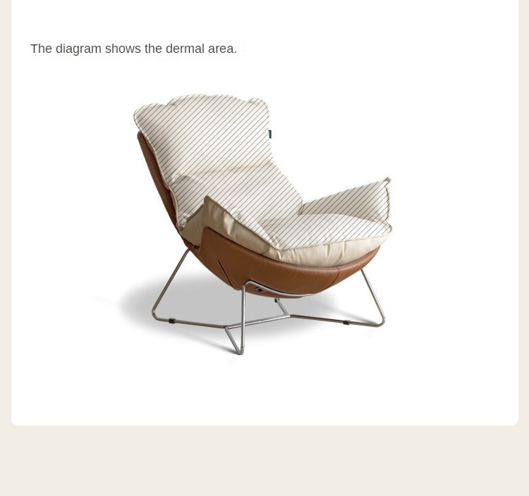 Leather modern simple snail armchair :