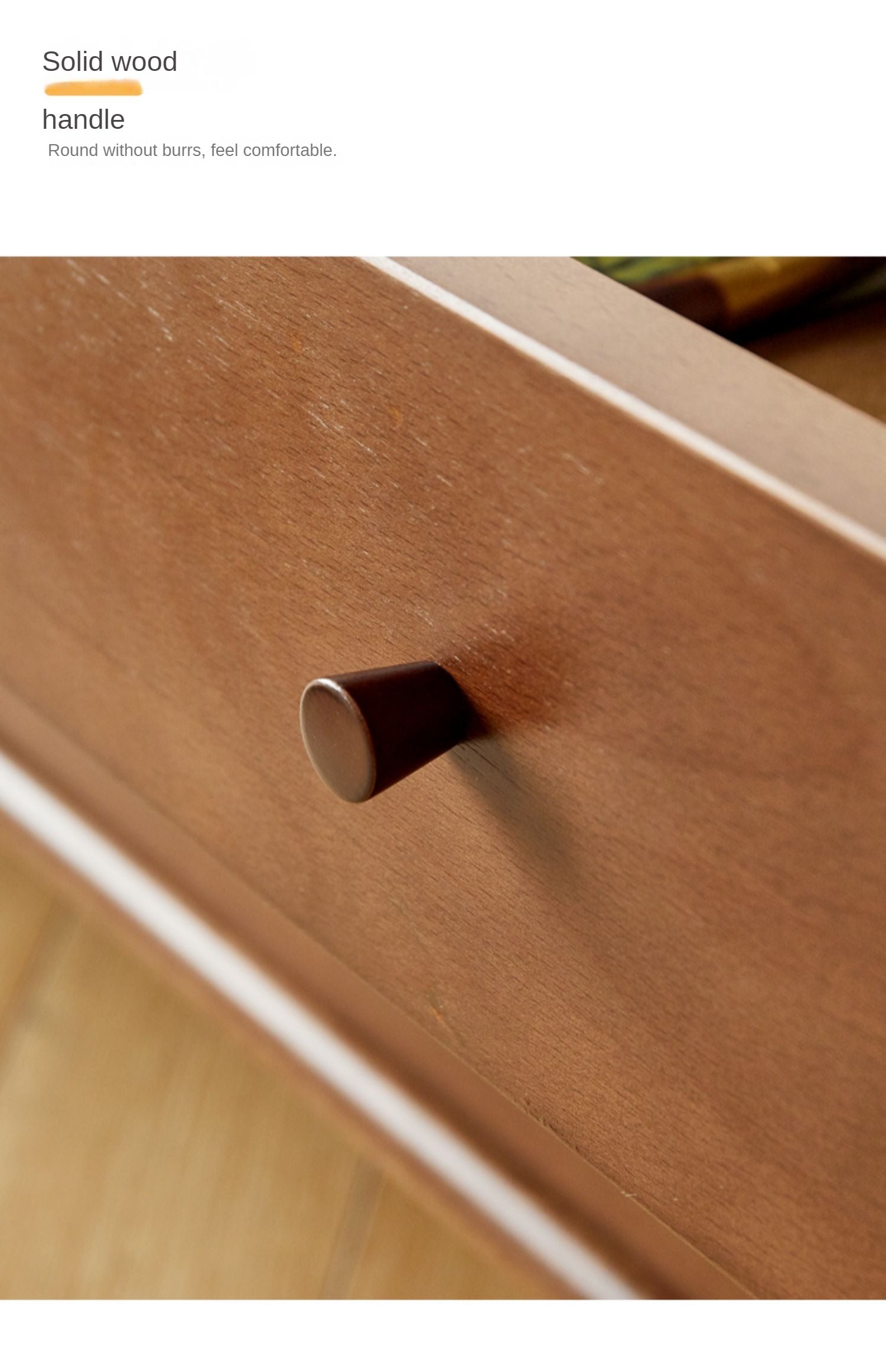 Beech solid wood TV cabinet