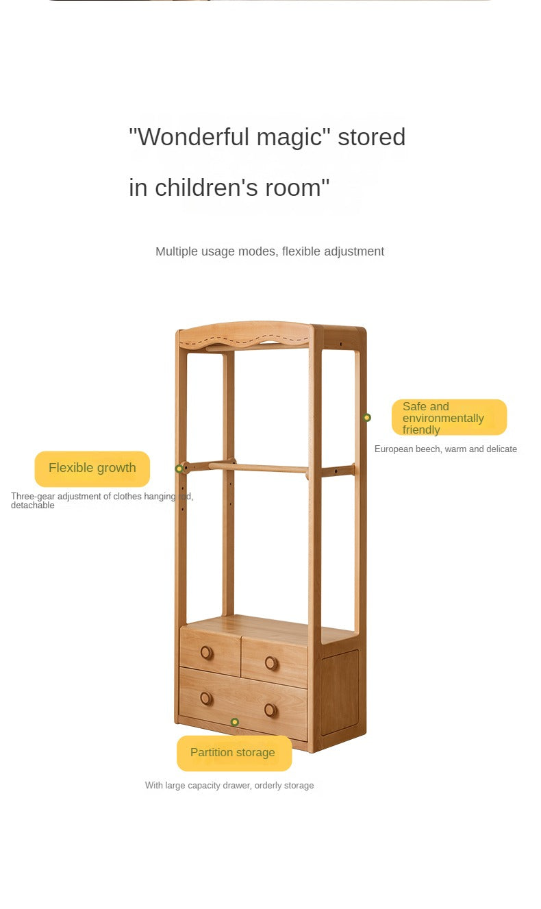 Beech Solid Wood Children's Wardrobe Hanger-