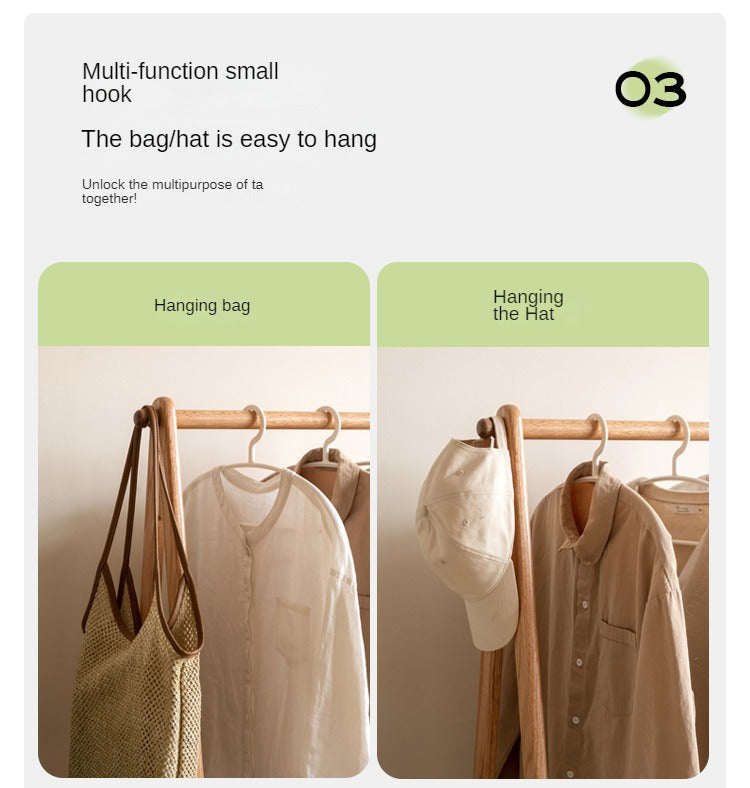 Oak solid wood clothes hangers rack: