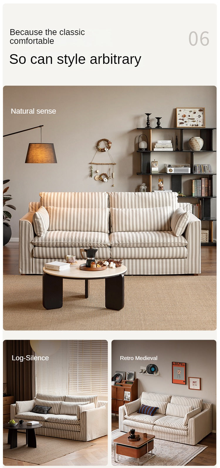 Fabric Three Seat Modular Sofa Modern