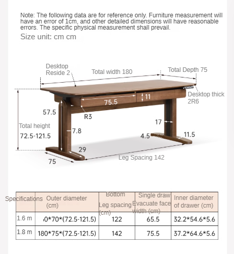 Black Walnut Solid Wood Electric Lift Desk