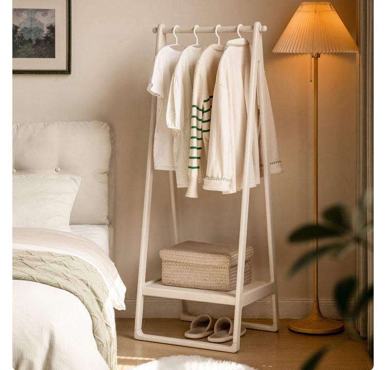 Oak solid wood clothes hangers rack: