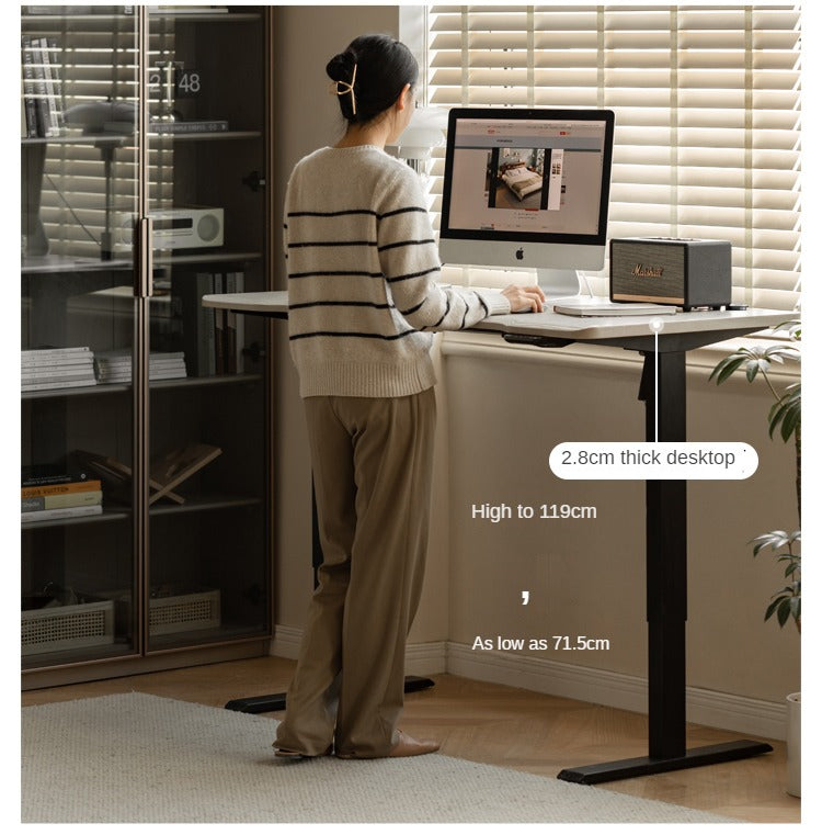 Oak solid wood Standing desk electric lift table: