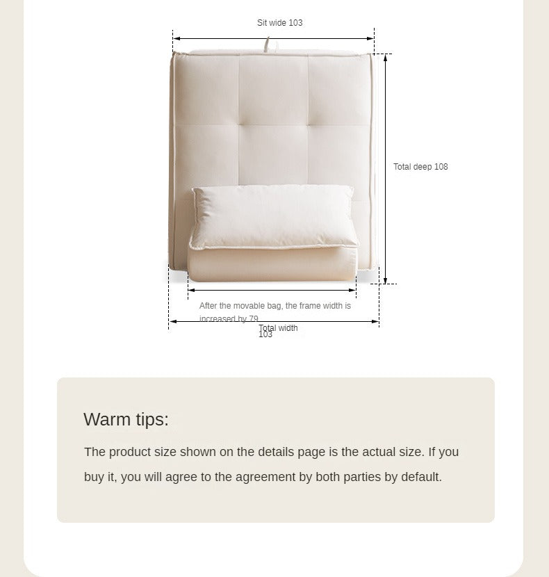 Fabric cream style single retractable bed