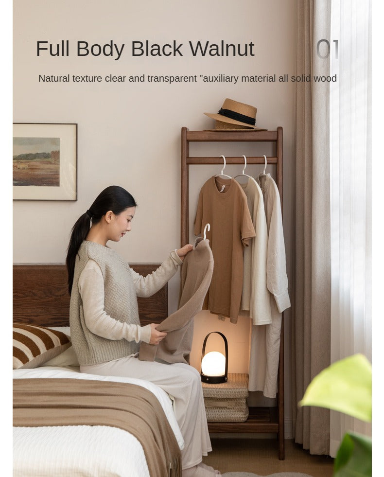 Oak, Black Walnut Solid Wood Clothes Hanger