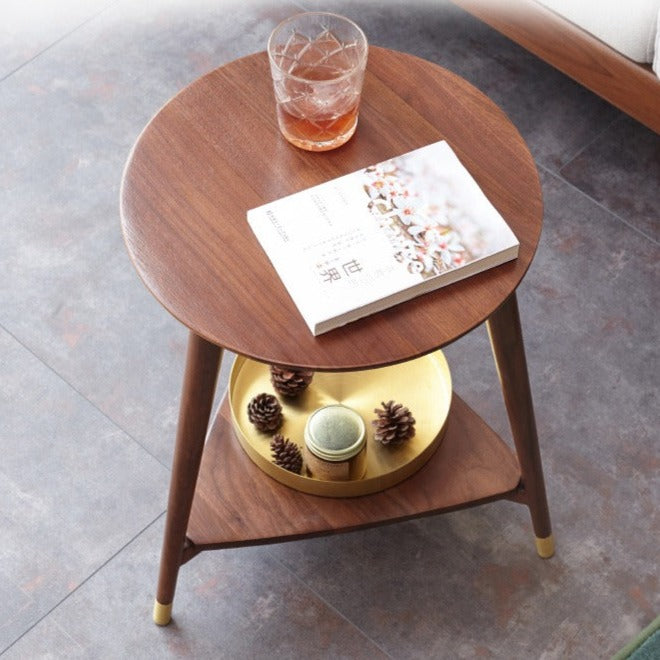 Black walnut Solid Wood Edge Table -