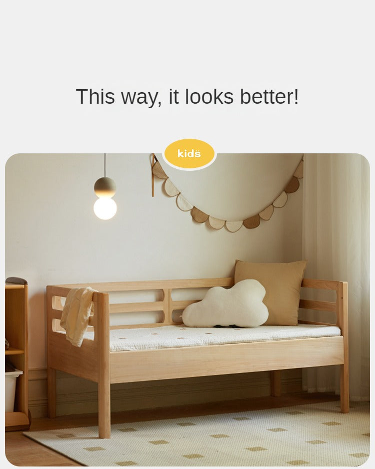 Solid wood children's splicing bed