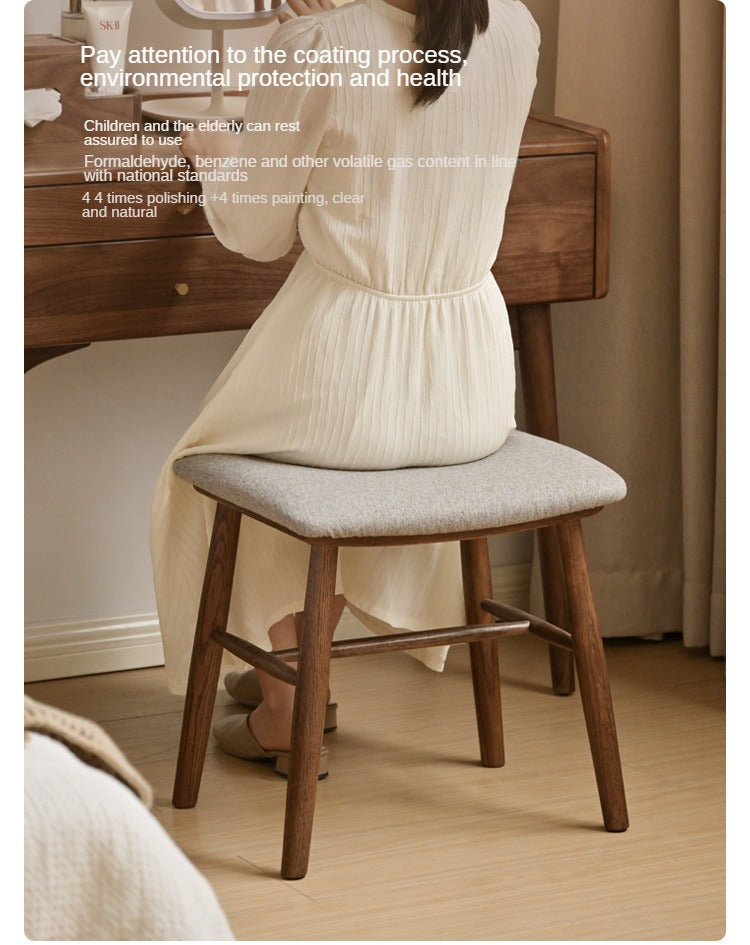 Oak Solid Wood Modern Dressing Stool