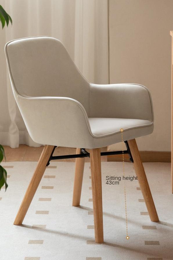 Beech Solid Wood technological cloth Soft Back Chair