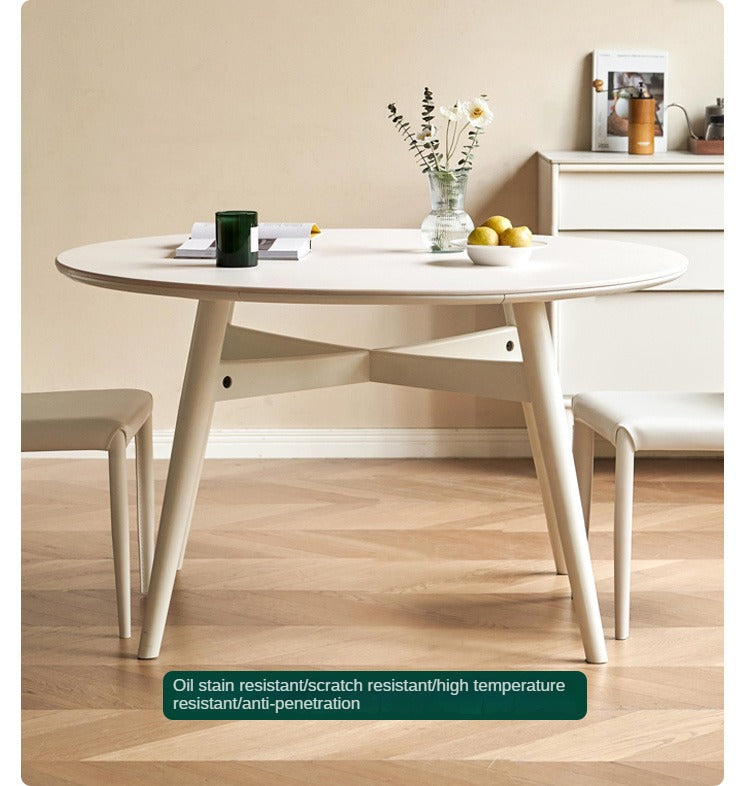 Oak Solid Wood Round Dining Table