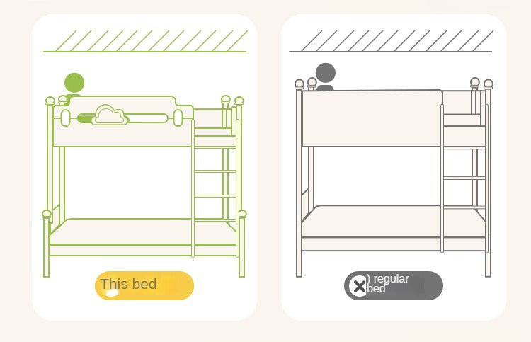 Beech solid wood children's bunk bed