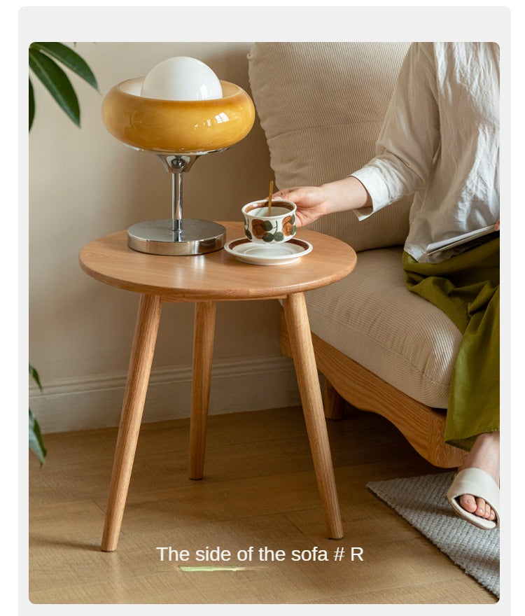 Oak Solid Wood Round Tea Table "