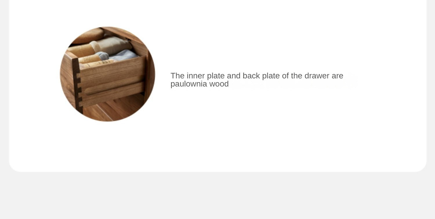 Black Walnut Solid Wooden Vintage Drawer Cabinet flipdoor rattan "