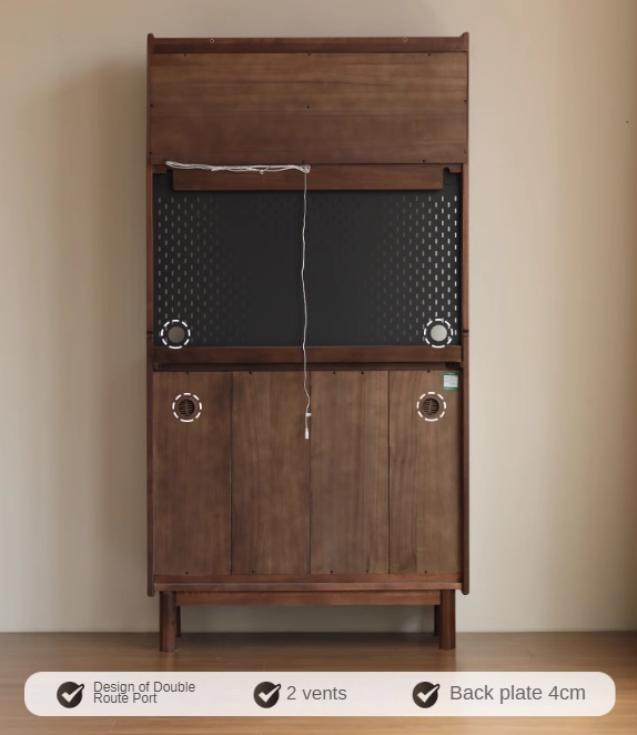 Black Walnut Solid Wood Rock Board Dining Sideboard