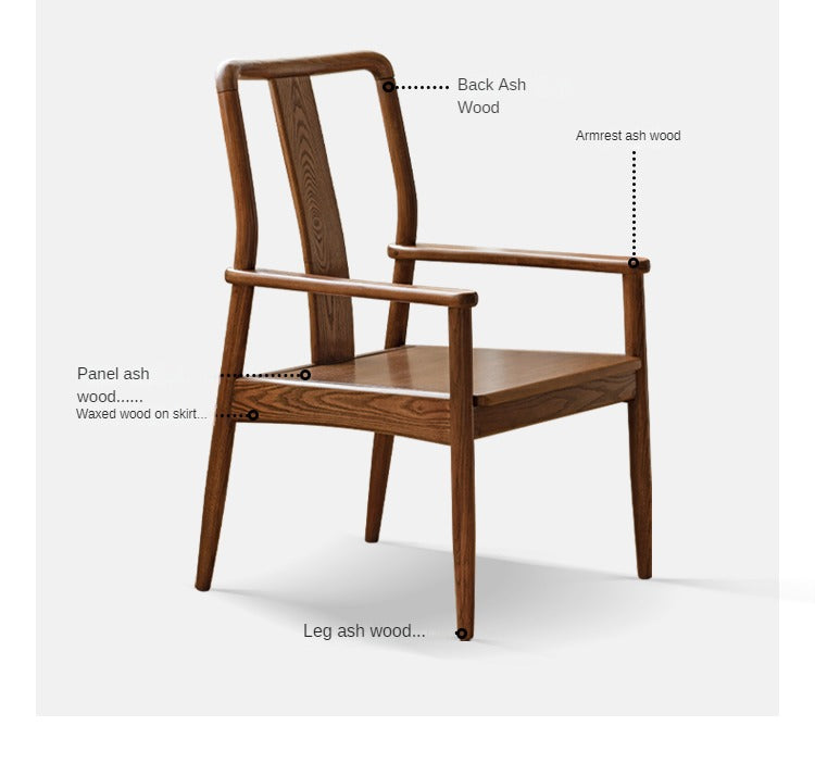 Ash Solid Wood Armchair :