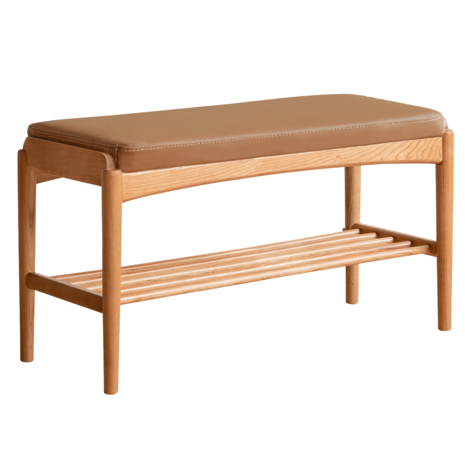 Cherry solid wood Shoe Storage Bench