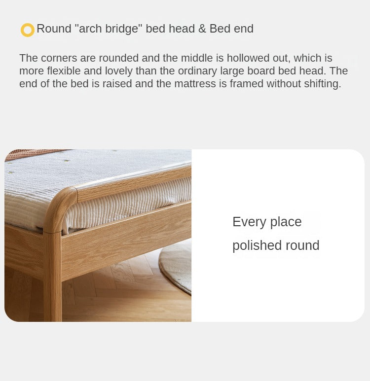 Oak Solid Wood Children's Single Bed