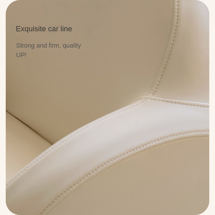 White Creative Cream Style Cute organic leather Stool"