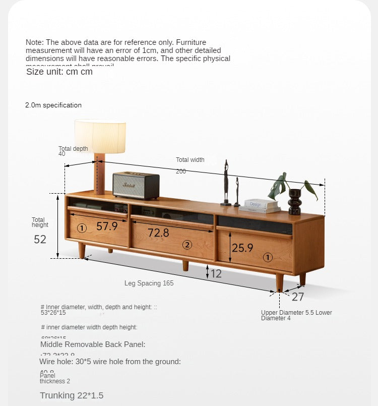 Cherry solid wood TV Cabinet